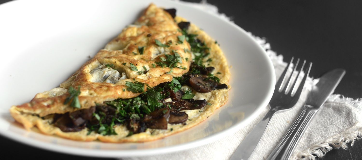mushroom omelette protein gluten dairy free