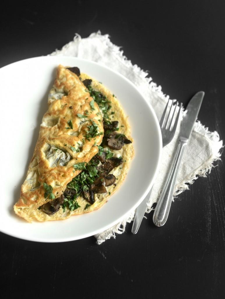 mushroom omelette gluten dairy free protein